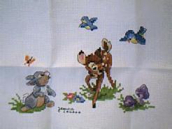 Cross stitch square for Abigail C's quilt