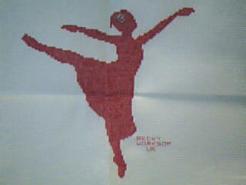 Cross stitch square for (QUILTED) Ballerinas E01's quilt
