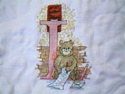 Cross stitch square for (QUILTED) Teddies E01's quilt
