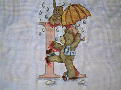 Cross stitch square for (QUILTED) Teddies E01's quilt
