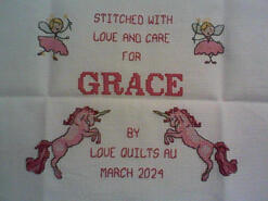 Cross stitch square for Grace's quilt