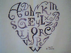 Cross stitch square for (QUILTED) Colour-Purple Theme E01's quilt