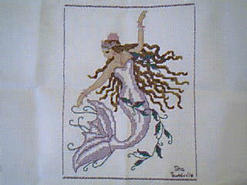 Cross stitch square for (QUILTED) Colour-Purple Theme E01's quilt