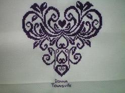 Cross stitch square for (QUILTED) Colour-Purple Theme E01's quilt