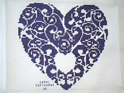 Cross stitch square for (QUILTED) Colour-Purple Theme E01's quilt