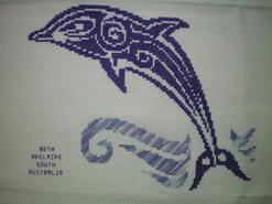 Cross stitch square for (QUILTED) Colour-Purple Theme E01's quilt