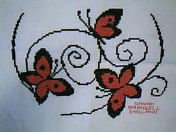 Cross stitch square for Ella B's quilt