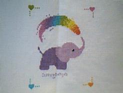 Cross stitch square for (QUILTED) Animals-Jungle Animals E01's quilt