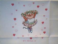 Cross stitch square for (QUILTED) Ballerinas E01's quilt