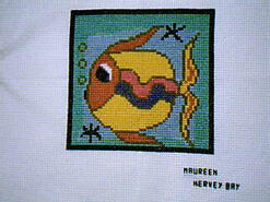 Cross stitch square for (QUILTED) Beach E01's quilt