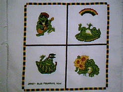 Cross stitch square for (QUILTED) Frog E01's quilt