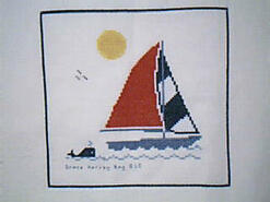 Cross stitch square for (QUILTED) Beach E01's quilt