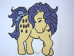 Cross stitch square for (QUILTED) Colour-Purple Theme E01's quilt