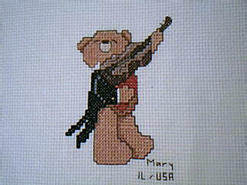 Cross stitch square for Kael M's quilt