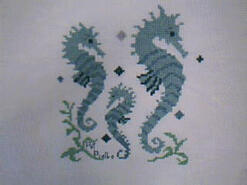 Cross stitch square for (QUILTED) Beach E01's quilt