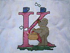 Cross stitch square for (QUILTED) Teddies E01's quilt