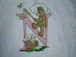 Cross stitch square for (QUILTED) Teddies E01's quilt