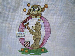 Cross stitch square for (QUILTED) Teddies E01's quilt