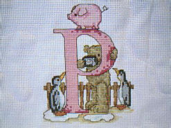 Cross stitch square for (QUILTED) Teddies E01's quilt