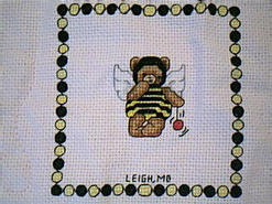 Cross stitch square for (QUILTED) Teddies E01's quilt
