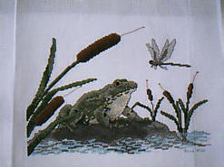 Cross stitch square for (QUILTED) Frog E01's quilt
