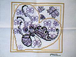 Cross stitch square for Zoe L's quilt