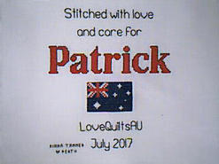 Cross stitch square for Patrick P's quilt