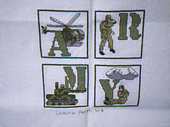 Cross stitch square for Patrick P's quilt