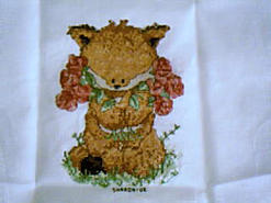 Cross stitch square for Tyrion  M's quilt