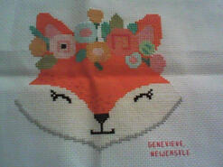 Cross stitch square for Jaquon 's quilt