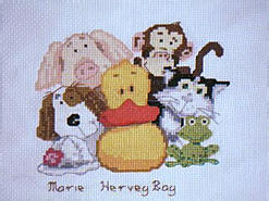 Cross stitch square for Tyrion  M's quilt