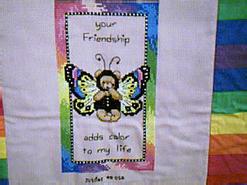 Cross stitch square for Kaylee B's quilt