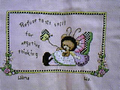 Cross stitch square for Kaylee B's quilt