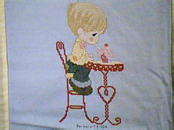 Cross stitch square for (QUILTED) Precious Moments E01's quilt