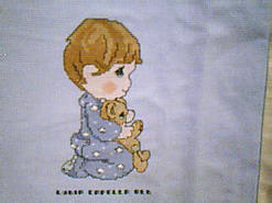 Cross stitch square for (QUILTED) Precious Moments E01's quilt
