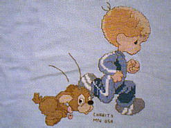 Cross stitch square for (QUILTED) Precious Moments E01's quilt