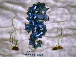 Cross stitch square for (QUILTED) Wonderful Water Creatures E02's quilt