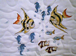 Cross stitch square for (QUILTED) Wonderful Water Creatures E02's quilt