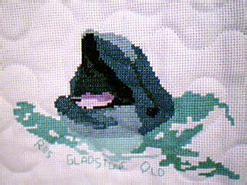 Cross stitch square for (QUILTED) Wonderful Water Creatures E02's quilt