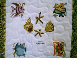 Cross stitch square for (QUILTED) Wonderful Water Creatures E02's quilt
