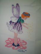 Cross stitch square for Isla J's quilt