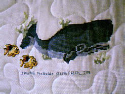 Cross stitch square for (QUILTED) Wonderful Water Creatures E02's quilt