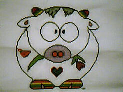 Cross stitch square for Jaquon 's quilt