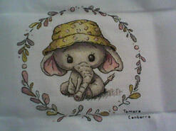 Cross stitch square for Jaquon 's quilt