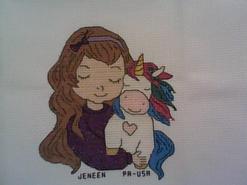 Cross stitch square for Angel's quilt