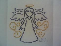 Cross stitch square for Angel's quilt