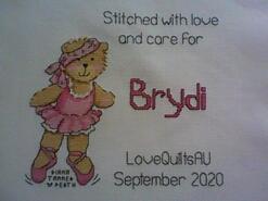 Cross stitch square for Brydi's quilt