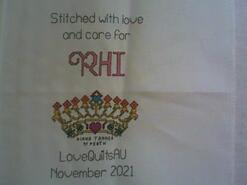 Cross stitch square for Rhi's quilt