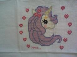 Cross stitch square for Indiana's quilt