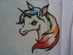 Cross stitch square for Indiana's quilt